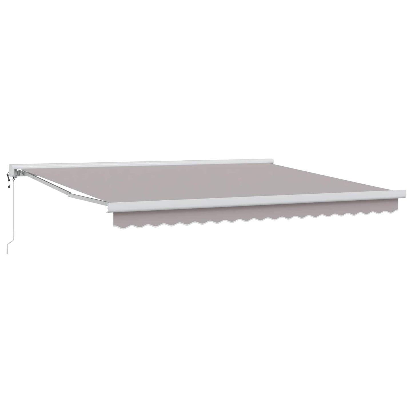 Inklapbaar Zonnescherm Lichtgrijs 400 × 300 cm Stof en Metaal