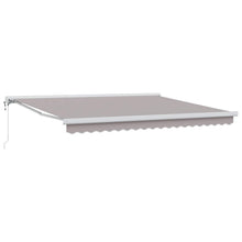 Inklapbaar Zonnescherm Lichtgrijs 400 × 300 cm Stof en Metaal