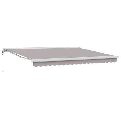 Inklapbaar Zonnescherm Lichtgrijs 400 × 300 cm Stof en Metaal