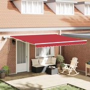 Zonnescherm 400x300 cm rood inklapbaar
