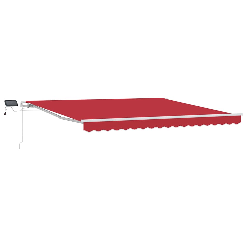 Inklapbaar Zonnescherm Rood 400 × 300 cm Stof en Staal