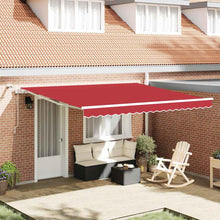 Inklapbaar Zonnescherm Rood 400 × 300 cm Stof en Metaal