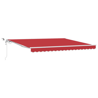 Inklapbaar Zonnescherm Rood 400 × 300 cm Stof en Metaal