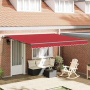 Zonnescherm inklapbaar 400x300 cm rood polyester staal