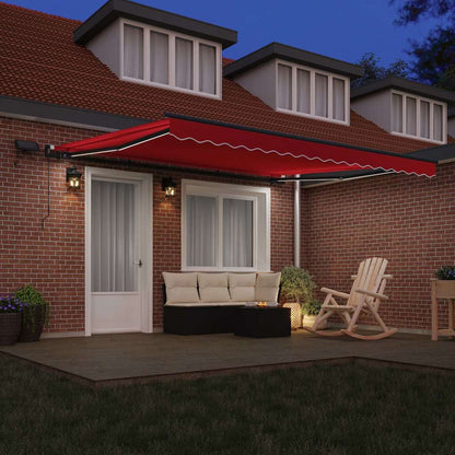 Inklapbaar Zonnescherm Rood 400 × 300 cm Stof