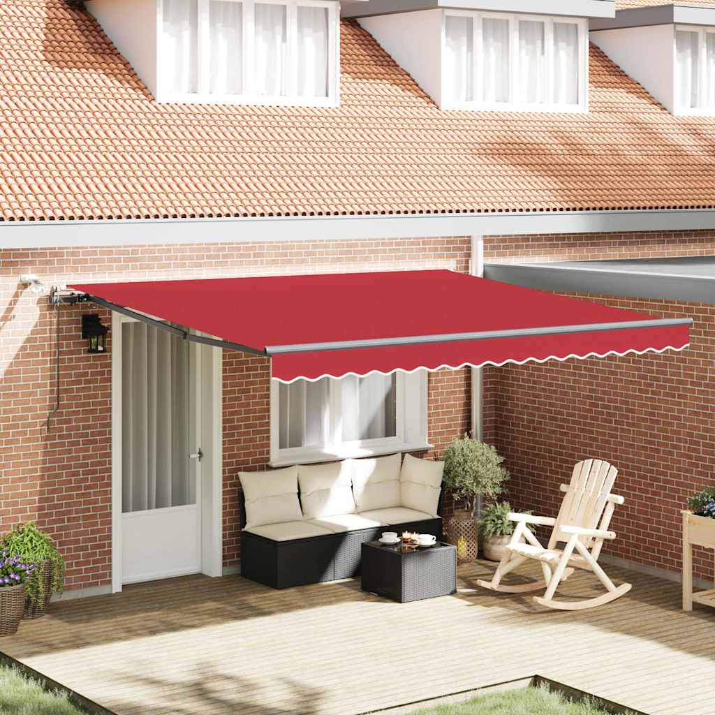 Luifeldoek met Rood 400 × 300 cm Polyester
