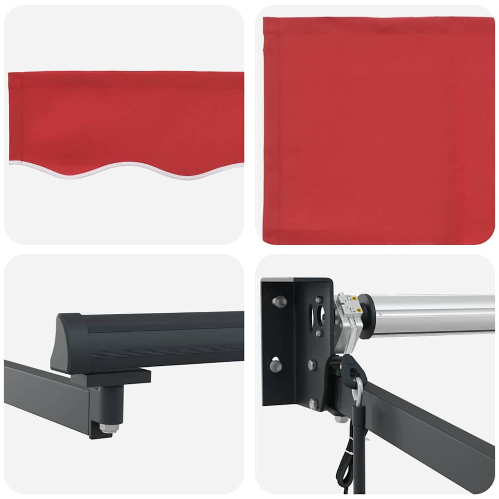 Inklapbaar Zonnescherm Rood 400 × 300 cm Polyester