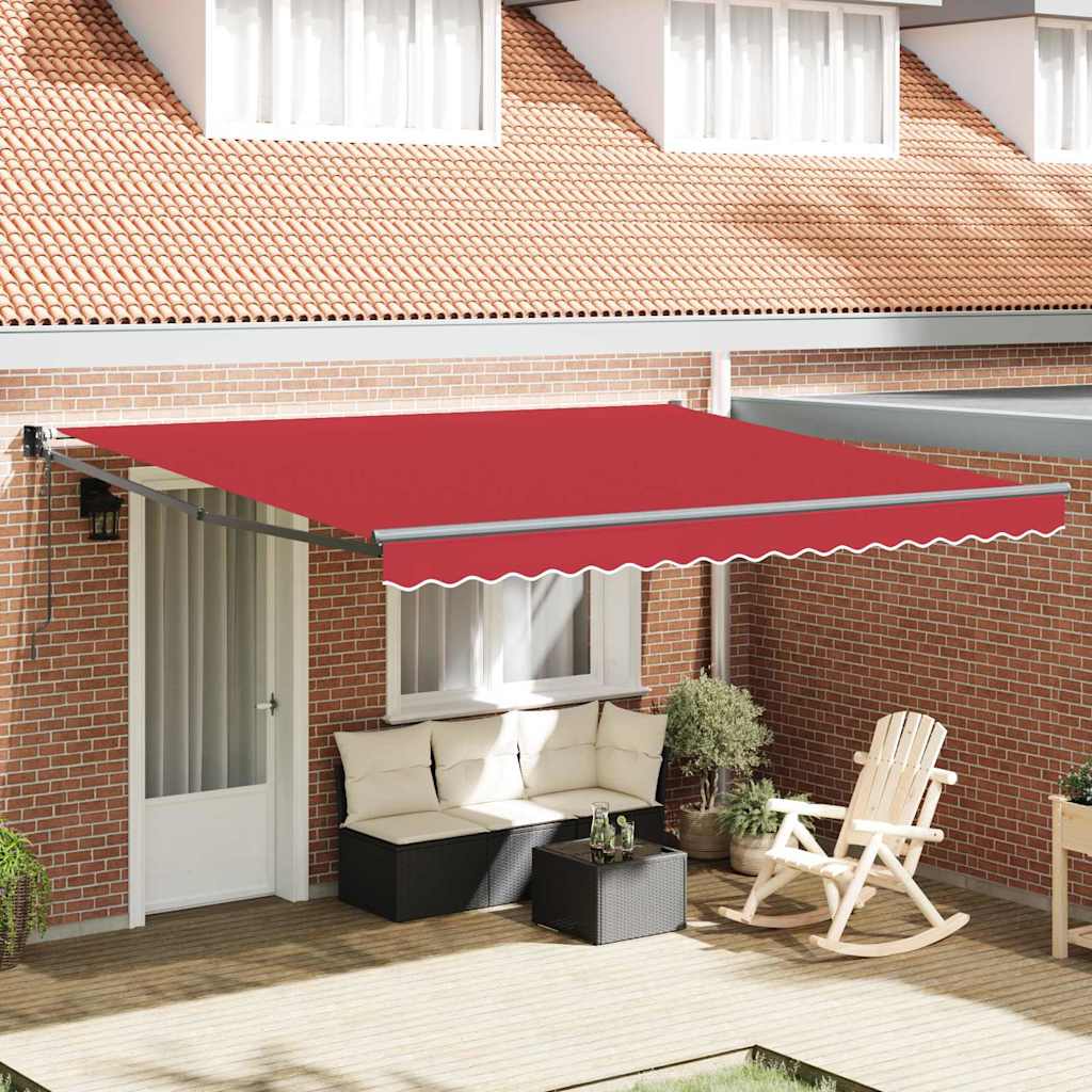Inklapbaar Zonnescherm Rood 400 × 300 cm Polyester