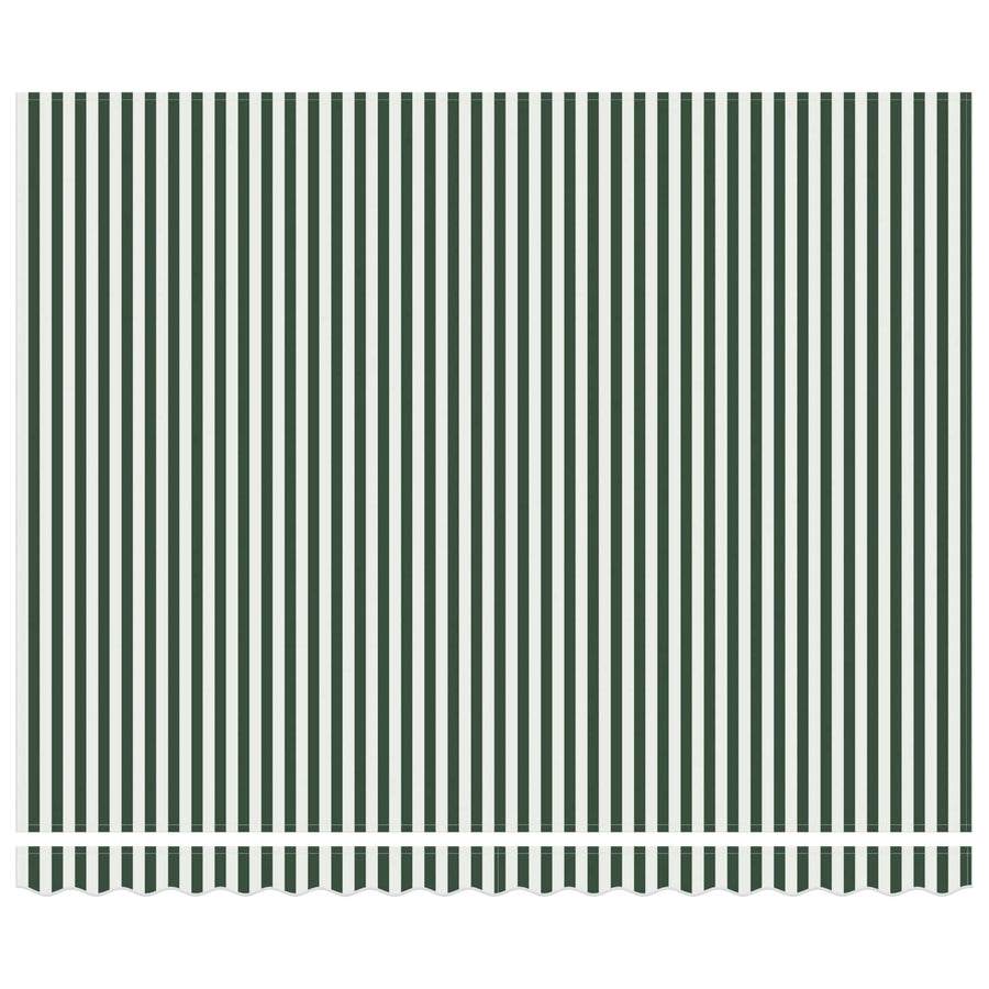 Inklapbaar Zonnescherm Groen en Wit 400 × 300 cm