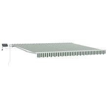 Inklapbaar Zonnescherm Groen en Wit 400 × 300 cm Stof en Staal