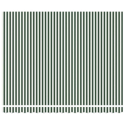 Inklapbaar Zonnescherm Groen en Wit 400 × 300 cm Stof en Staal