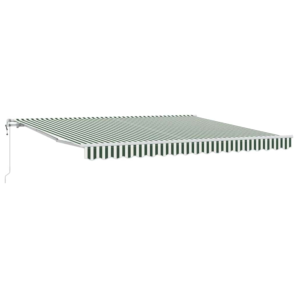 Inklapbaar Zonnescherm 400 × 300 cm Groen en wit