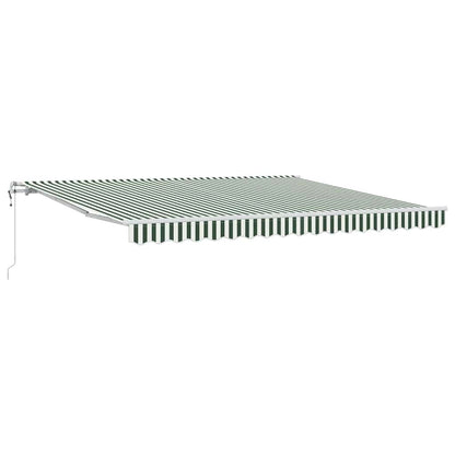 Inklapbaar Zonnescherm 400 × 300 cm Groen en wit