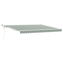 Inklapbaar Zonnescherm Groen en Wit 400 × 300 cm
