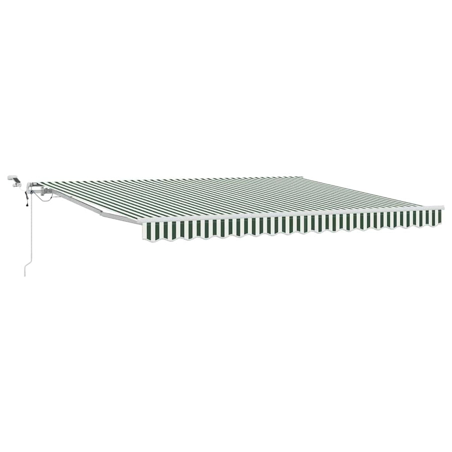 Inklapbaar Zonnescherm Groen en Wit 400 × 300 cm