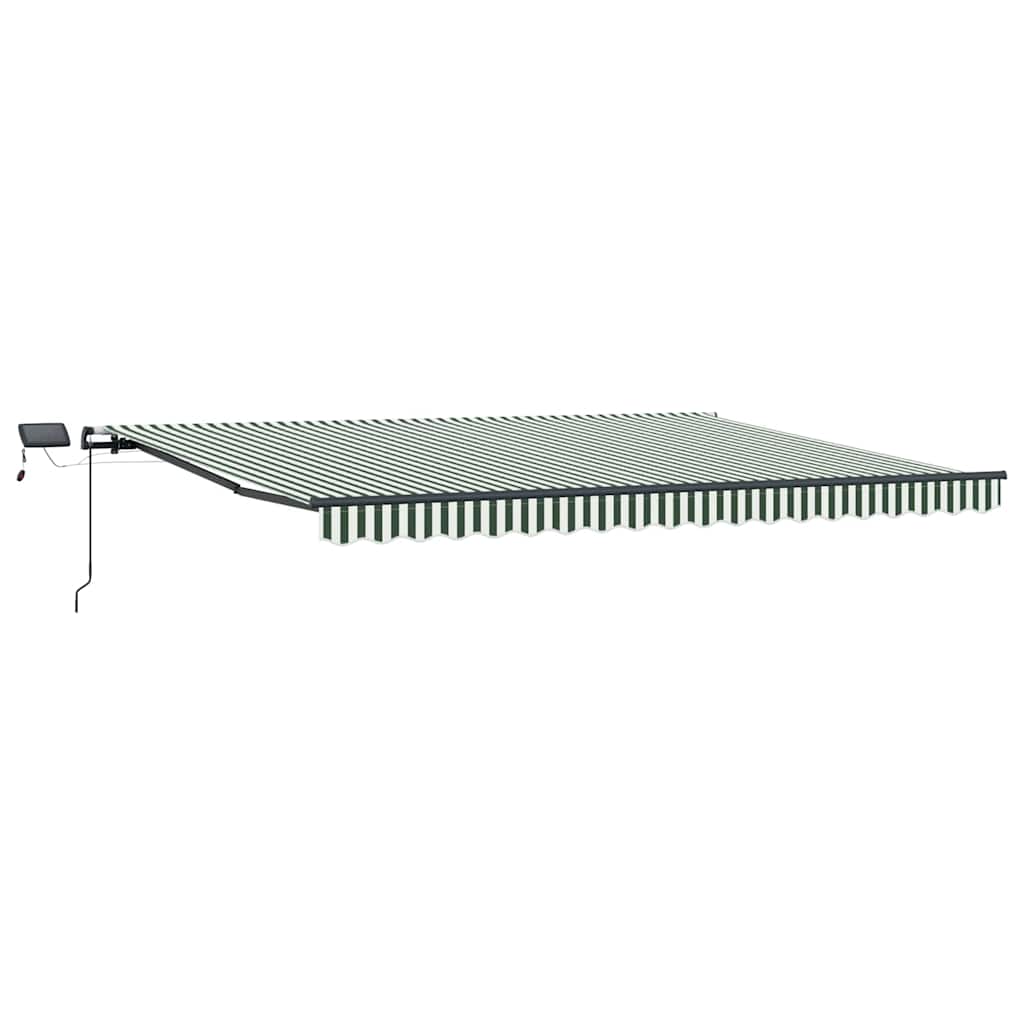 Inklapbaar Zonnescherm Stof Groen En Wit 400 ×300 cm