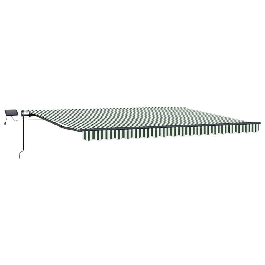 Inklapbaar Zonnescherm Stof Groen En Wit 400 ×300 cm