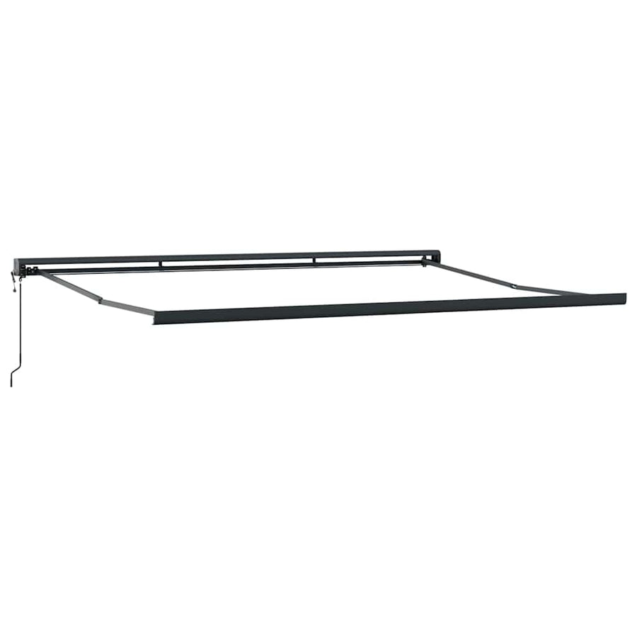 Inklapbaar Zonnescherm 400 × 300 Cm Stof, Metaal Groen En Wit 400 ×300 cm