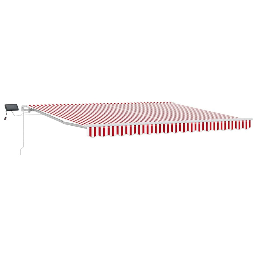 Inklapbaar Zonnescherm Met Stof Rood En Wit 400 ×350 cm
