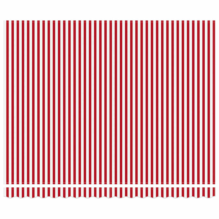 Inklapbaar Zonnescherm Stof En Metaal Rood En Wit 400 × 350 cm
