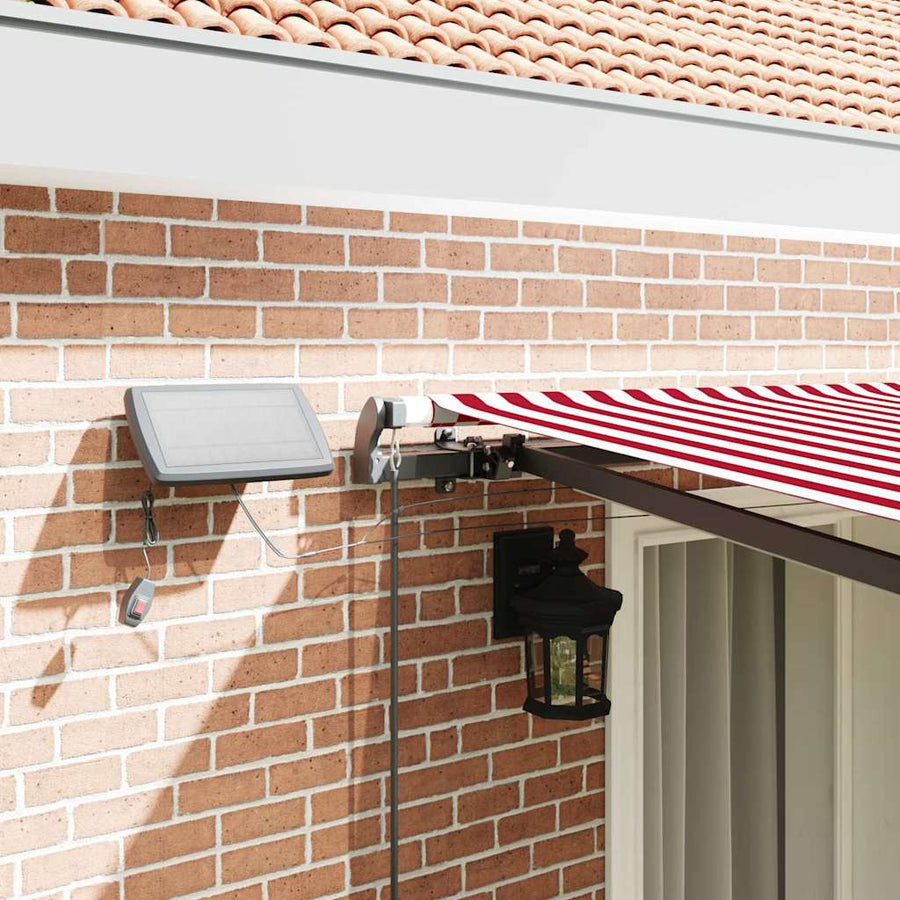 Inklapbaar Zonnescherm Stof Rood En Wit 400 ×350 cm