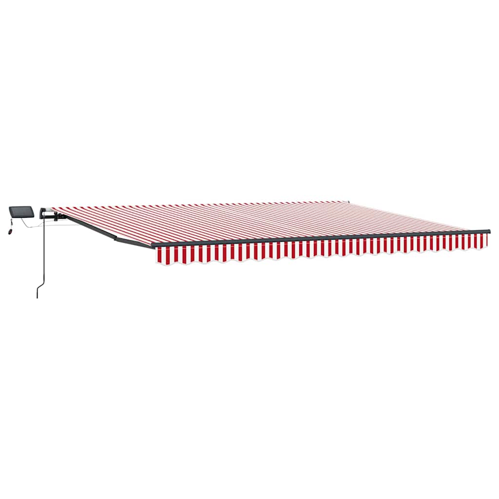 Inklapbaar Zonnescherm Stof Rood En Wit 400 ×350 cm