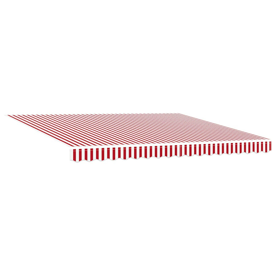 Inklapbaar Zonnescherm Met Stof Rood En Wit 400 × 350 cm