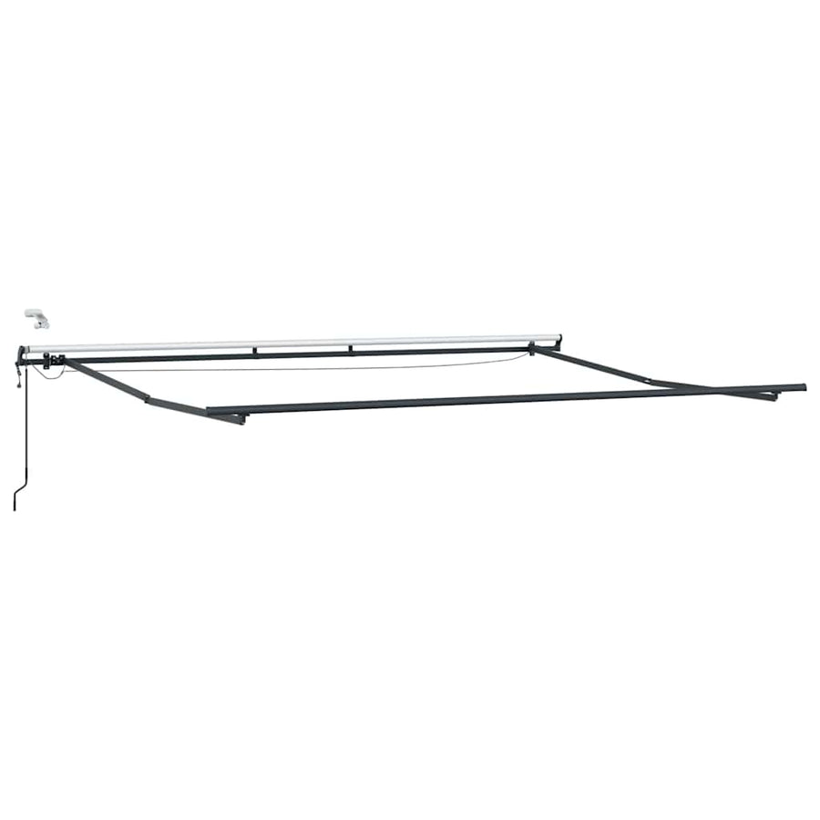 Inklapbaar Zonnescherm Met Stof Rood En Wit 400 × 350 cm