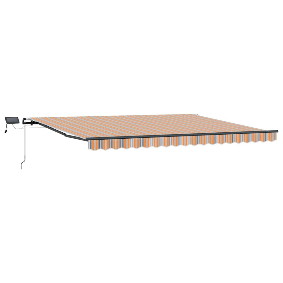 Uitschuifbare luifel Meerkleurig 400 × 350 cm Stof en Aluminium