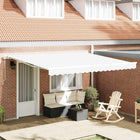 Awning White 400 x 350 x 165 cm Polyester and Metal