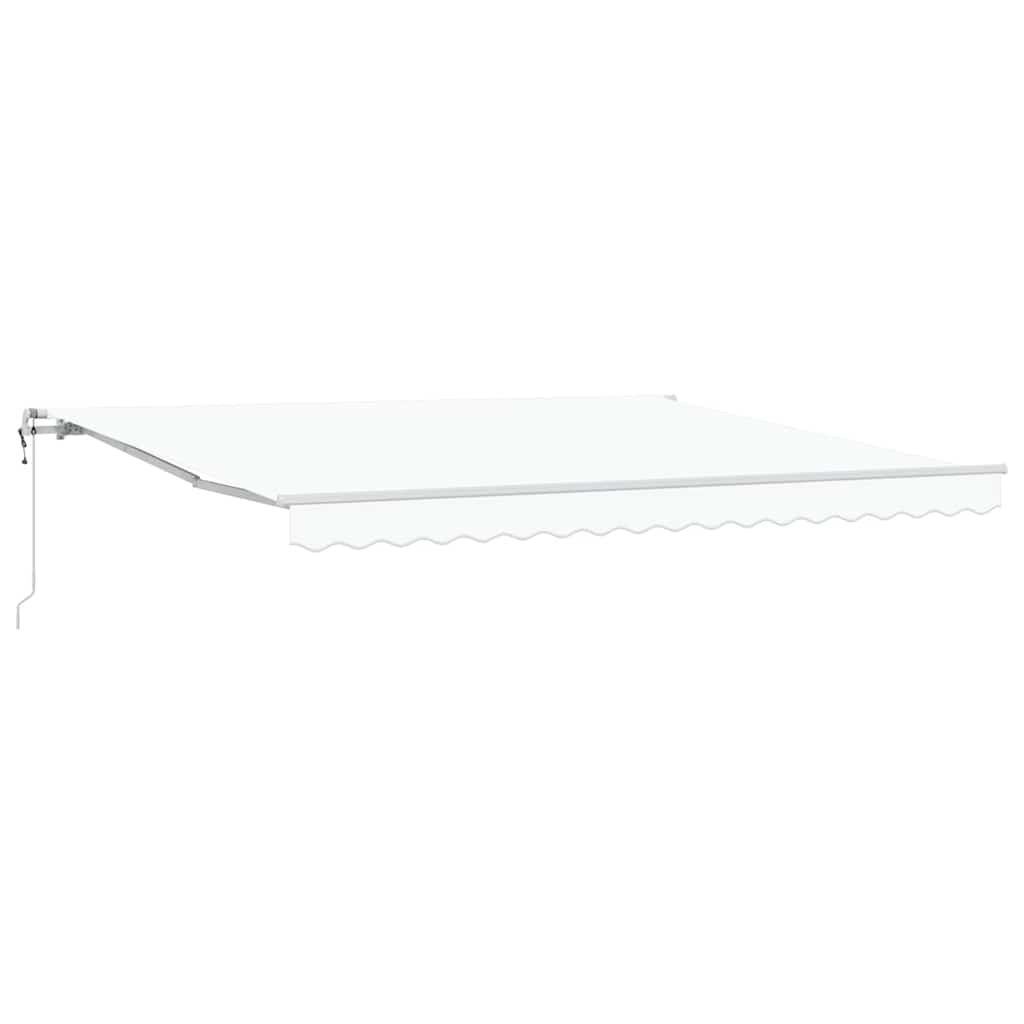 Inklapbaar Zonnescherm Wit 400 × 350 cm Stof