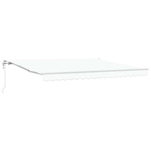 Inklapbaar Zonnescherm Wit 400 × 350 cm Stof