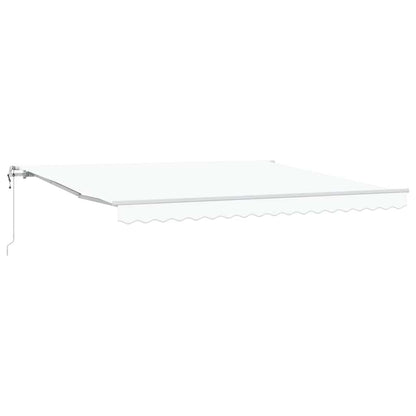 Inklapbaar Zonnescherm Wit 400 × 350 cm Stof
