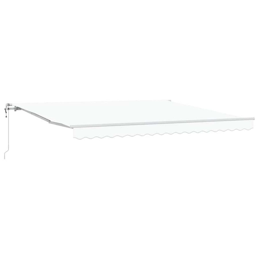 Inklapbaar Zonnescherm Wit 400 × 350 cm Stof
