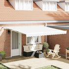 Retractable Awning White 400 × 350 cm Polyester and Metal