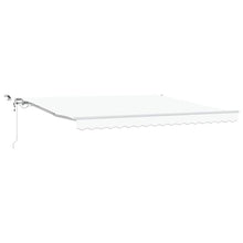 Inklapbaar Zonnescherm Wit 400 × 350 cm Stof en Metaal