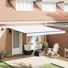 Retractable Awning White 400 × 350 cm Fabric