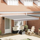Markies lichtgrijs 400x350x165 cm polyester metaal