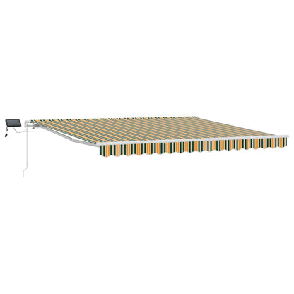 Inklapbaar Zonnescherm met Groen en geel 400 ×350 cm Stof