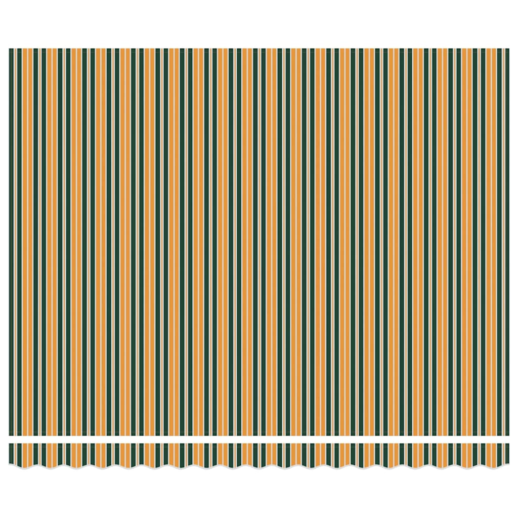 Inklapbaar Zonnescherm met Groen en geel 400 ×350 cm Stof