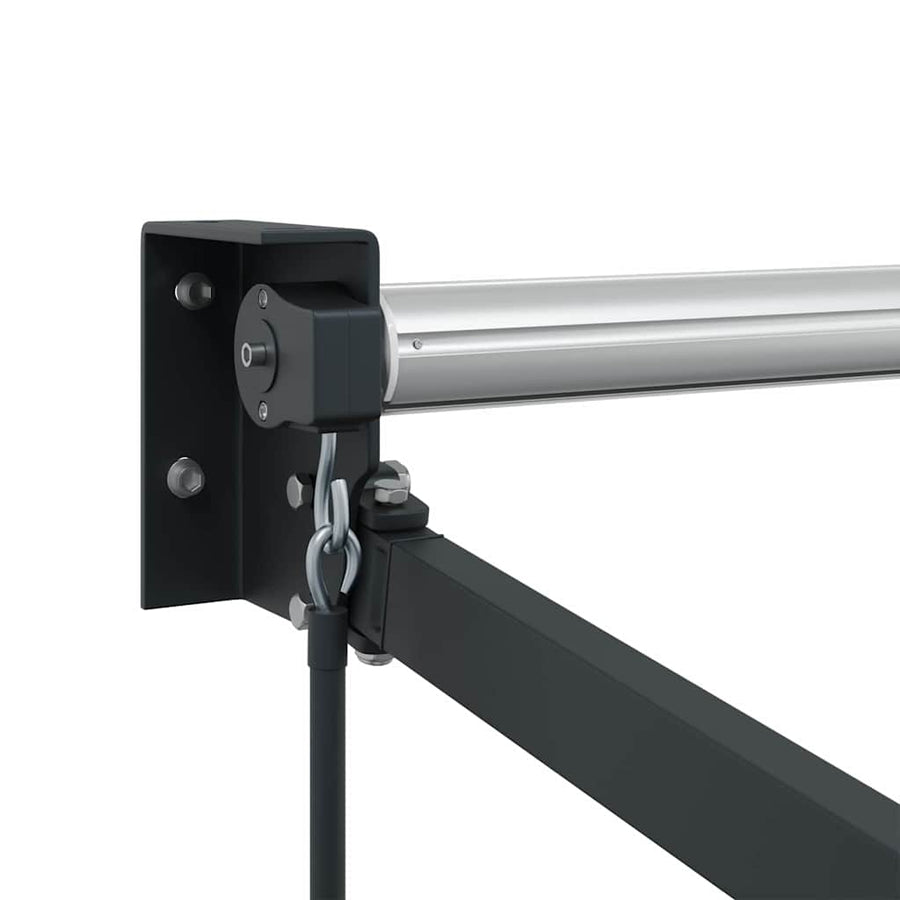 Inklapbaar Zonnescherm 400 × 350 Cm Groen En Wit 4 × 3,5 m