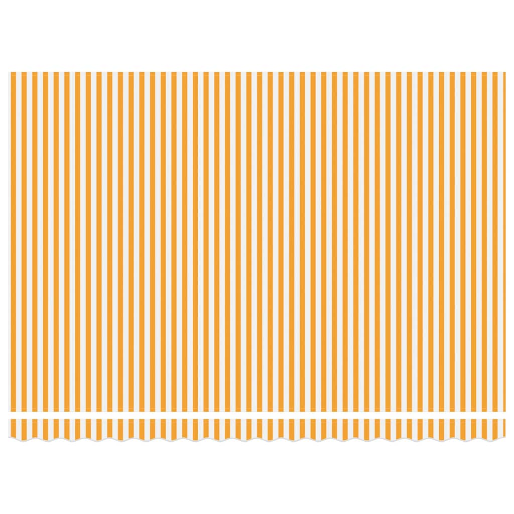 Inklapbaar Zonnescherm Oranje en Wit 450x300 cm