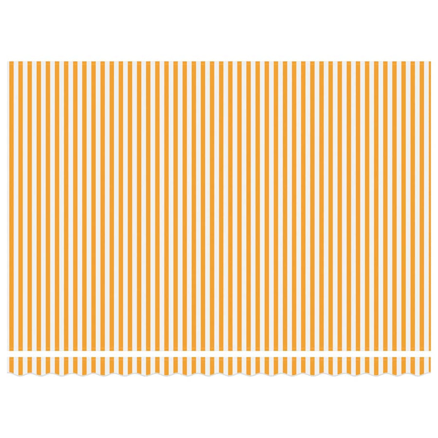 Inklapbaar Zonnescherm Oranje en Wit 450x300 cm