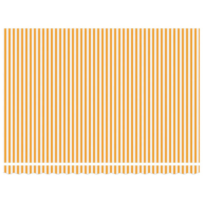 Inklapbaar Zonnescherm Oranje en Wit 450x300 cm