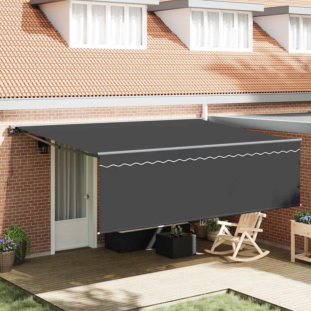 Inklapbaar Zonnescherm Antraciet Grijs 450 × 300 cm