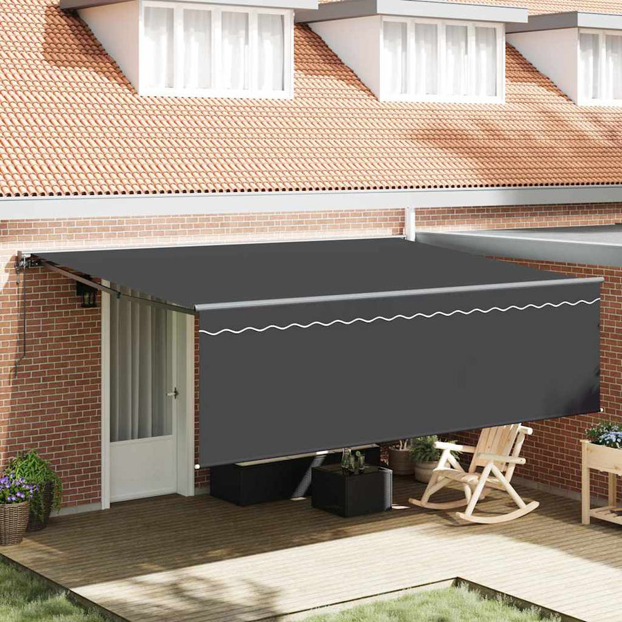 Inklapbaar Zonnescherm Antraciet Grijs 450 × 300 cm