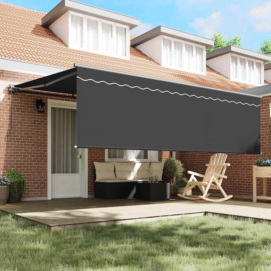 Inklapbaar Zonnescherm Antraciet Grijs 450 × 300 cm