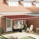 Orange and Brown Awning 450 x 300 x 165 cm Polyester and Metal
