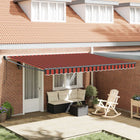 Luifel oranje bruin 450x300x165 cm polyester metaal