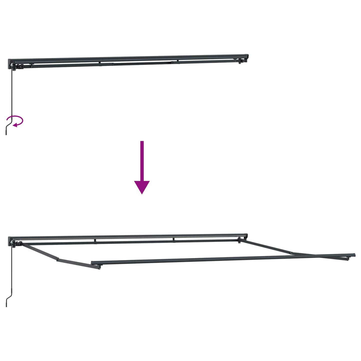 Zijde Frame Bruin 450 × 300 cm Polyester met PU-coating